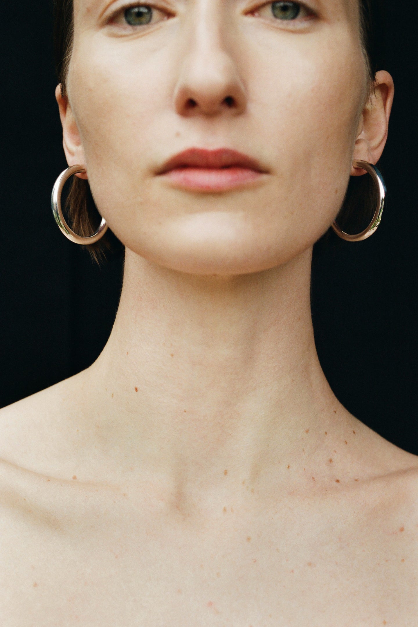 Gold Plated Flat Medium Hoop Earring – Dandelion Jewelry